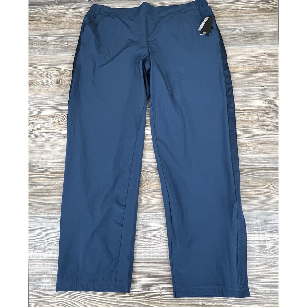 Stitch Star Athletic Pants Womens XL Blue Tapered Leg Zip Bottoms Stretchy‎